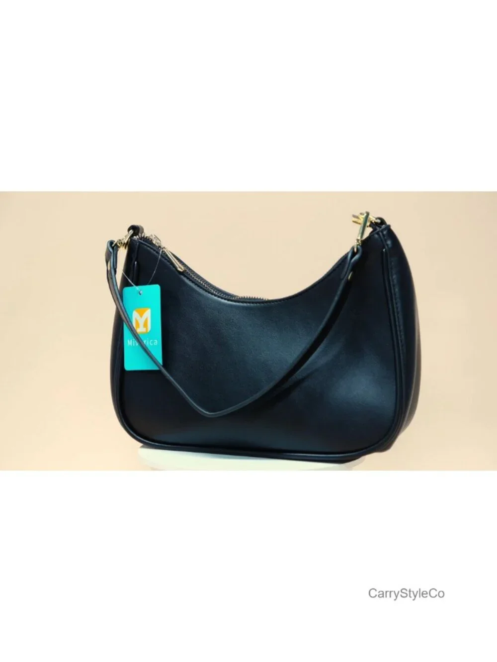 Womens Retro Hobo Handbag Vegan Leather Shoulder Bag Crescent Mini Purse